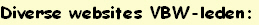 Diverse websites VBW-leden: