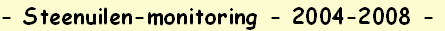 - Steenuilen-monitoring - 2004-2008 -